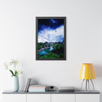 Enchanted Forest Poster - Starry Bridge River Fantasy Art Print