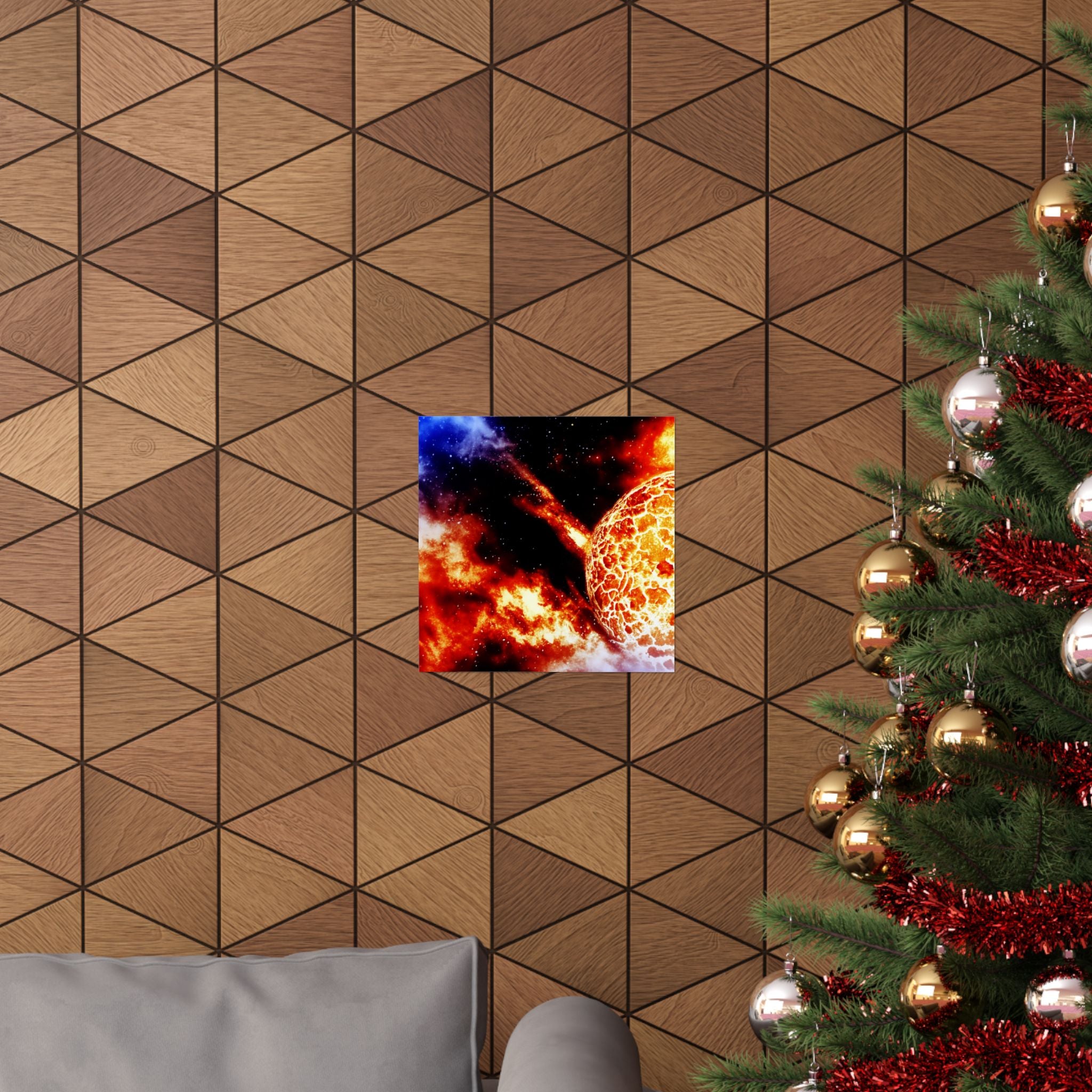 Solar Blast Poster - Cosmic Nebula Space Art Print