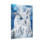 Frost Owl Canvas Wall Art - Winter Animal Fantasy Nature Decor