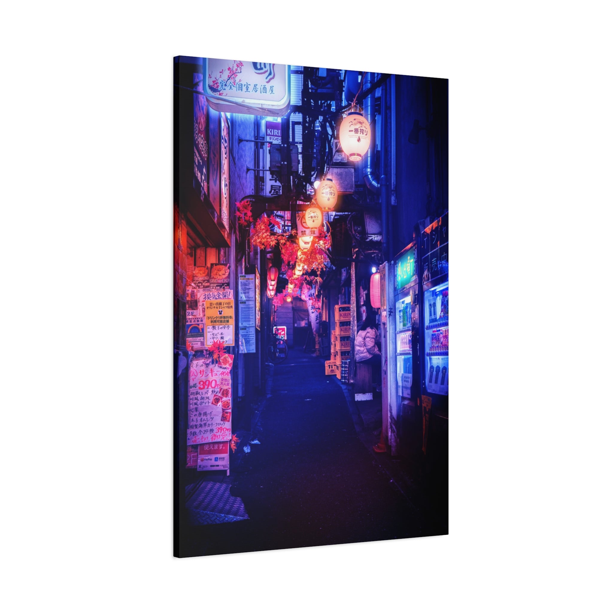 Japanese City Punk FX Canvas Wall Art - Cyberpunk Street Decor