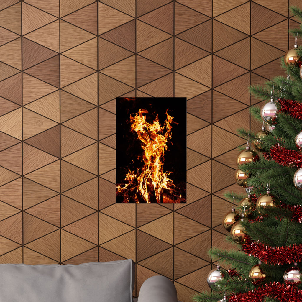 Phoenix Fire Poster Print - Mythical Fire Bird Art