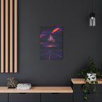 Abandoned City Canvas Wall Art - Sci-Fi Desert Ruins Decor