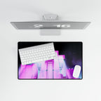 The City of Lights Neon Night Urban Skyline Gaming Mousepad