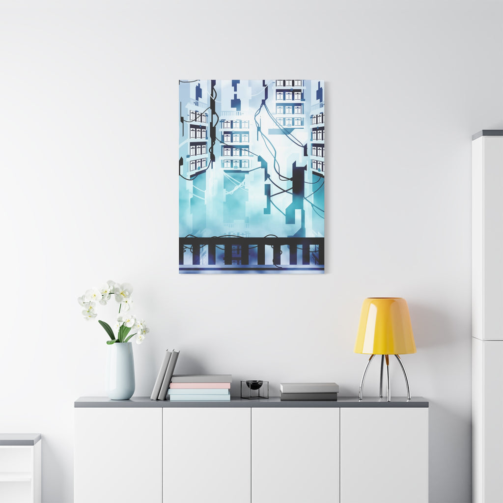 Memory Chamber Canvas Wall Art - Futuristic Sci-Fi Interior Decor
