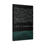 Life Is Worth It Canvas Wall Art - Abstract Symbolic Cyber Decor