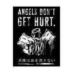Angels Don't Get Hurt Poster - Grunge Angel Art Print