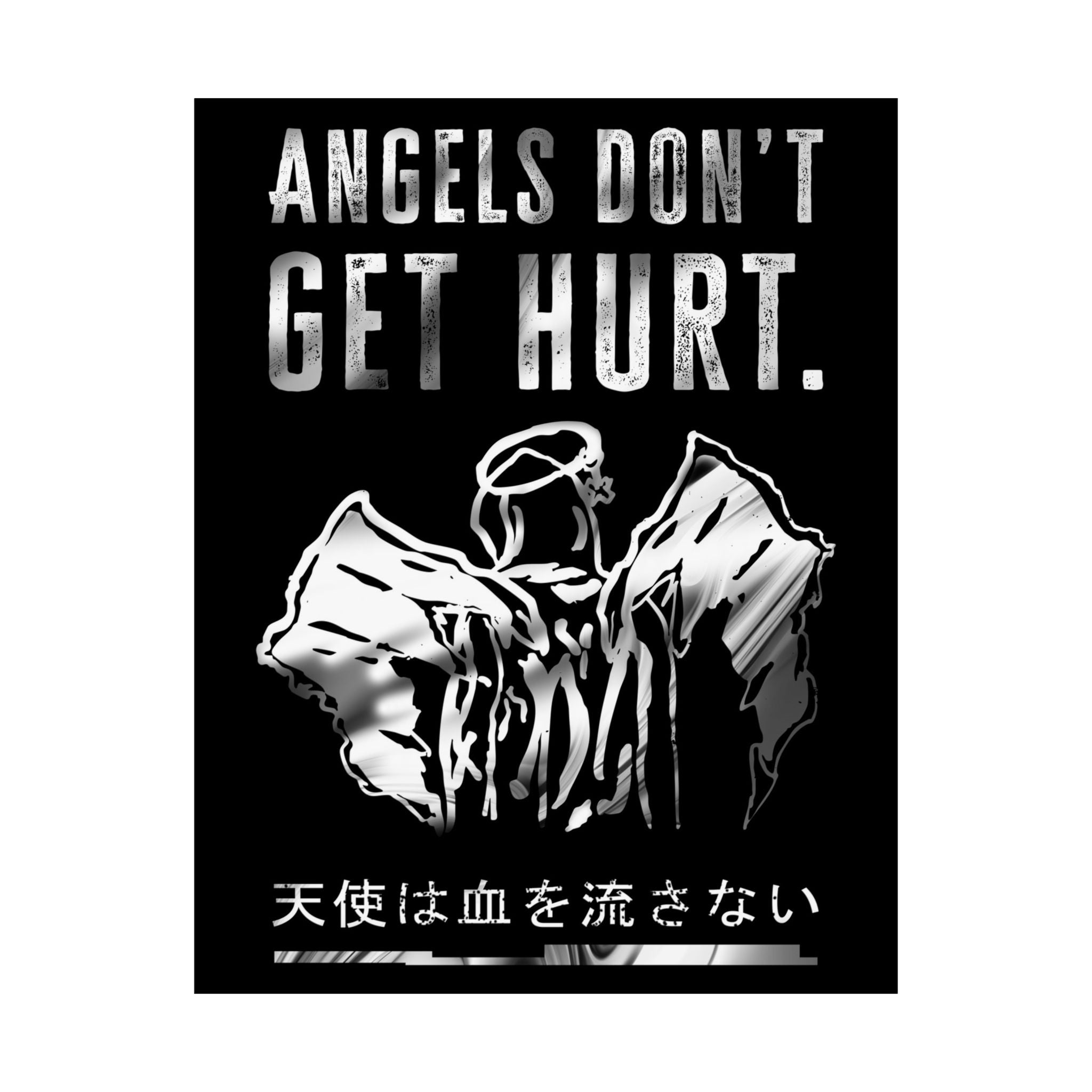 Angels Don't Get Hurt Poster - Grunge Angel Art Print