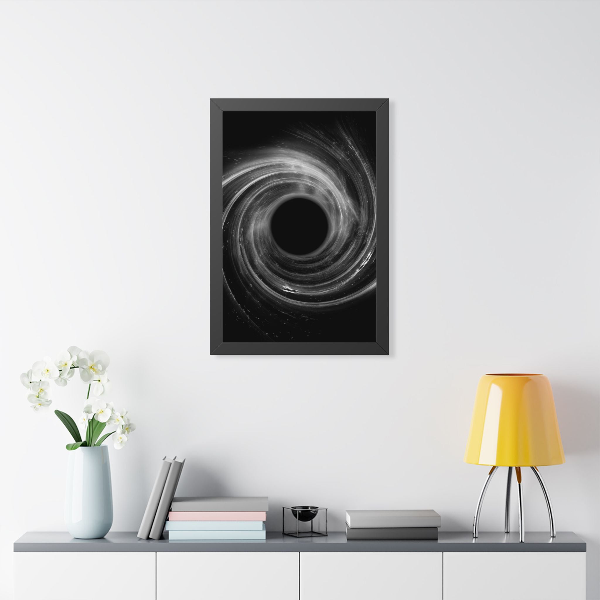 Black Hole Framed Poster - Cosmic Space Wall Art