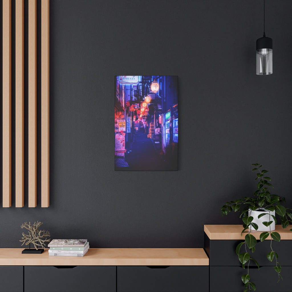 Japanese City Punk FX Canvas Wall Art - Cyberpunk Street Decor