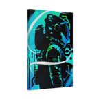 Grunge Paint Blast Canvas Wall Art - Abstract Graffiti Astronaut Decor