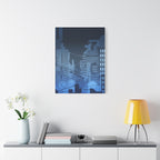 City Lights Nightscape Canvas Wall Art - Luminous Skyline Decor