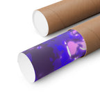 Vaporwaave Neon Skull Matte Poster Print