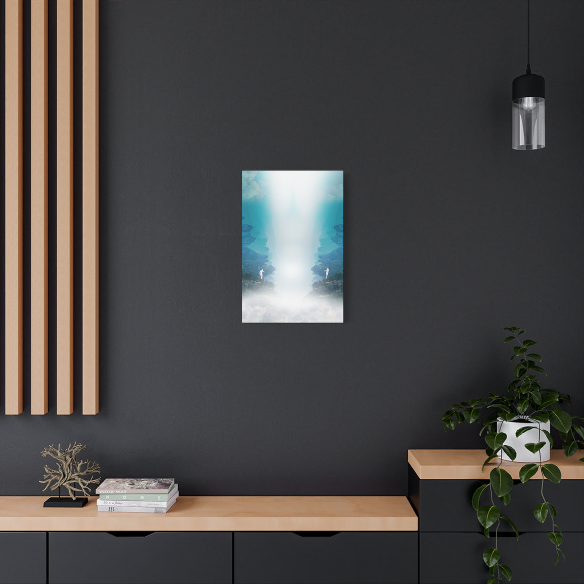 Lost Lovers Canvas Wall Art - Couple Surreal Landscape Decor