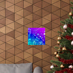 Trippy Holographic Matte Poster Print
