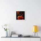 Spooky Pumpkin Framed Vertical Poster - Halloween Decor for Home & Office - Premium Quality Print