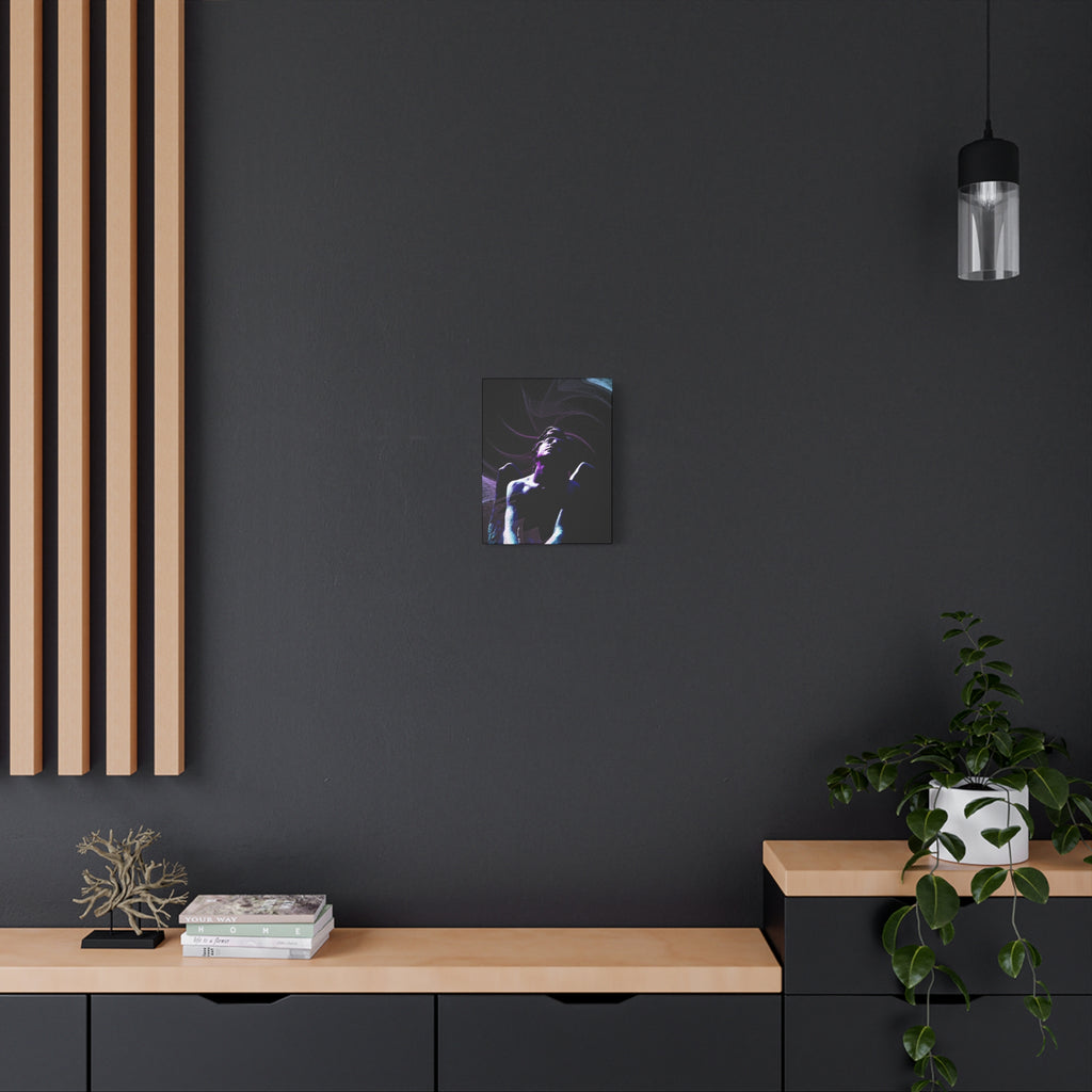 Skybound Canvas Wall Art - Surreal Angel Figure in the Clouds