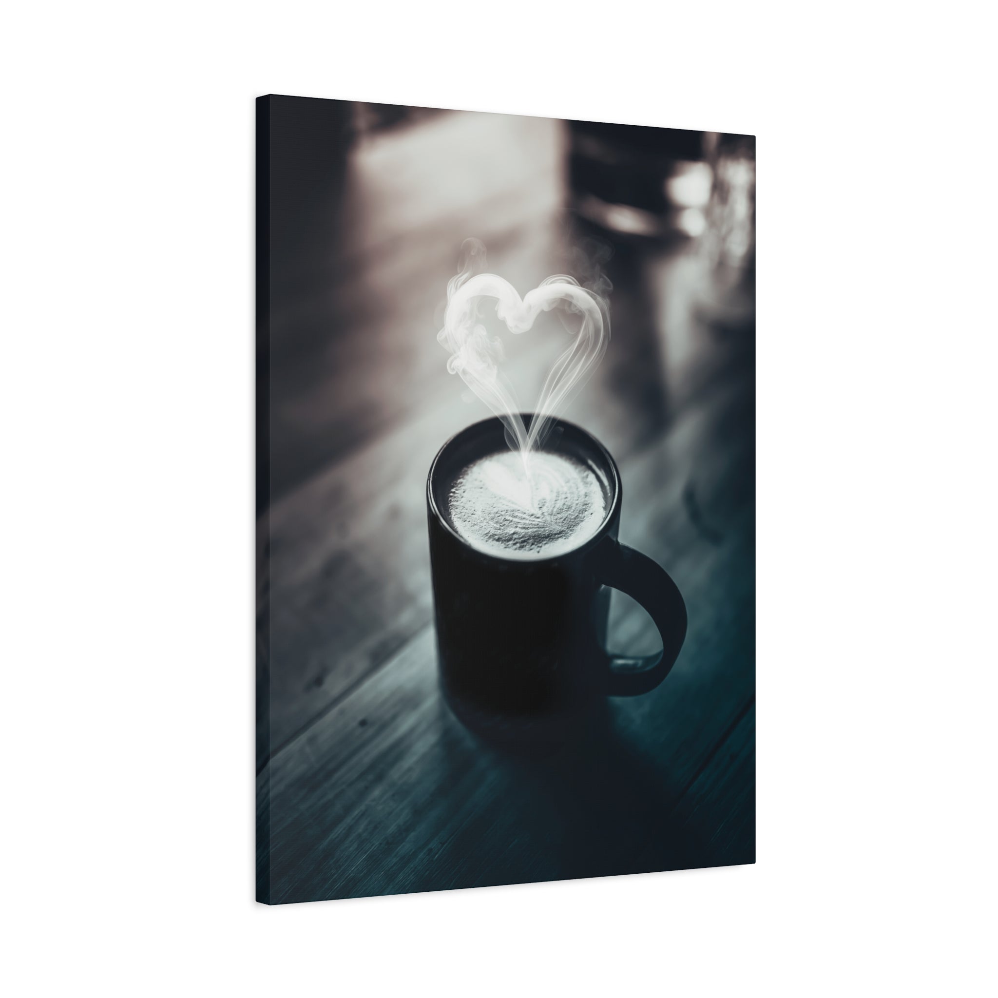 Coffee Love Kitchen Canvas Wall Art - Rustic Cafe Decor