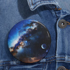 Space Sunrise Pin - Cosmic Nebula Art Button