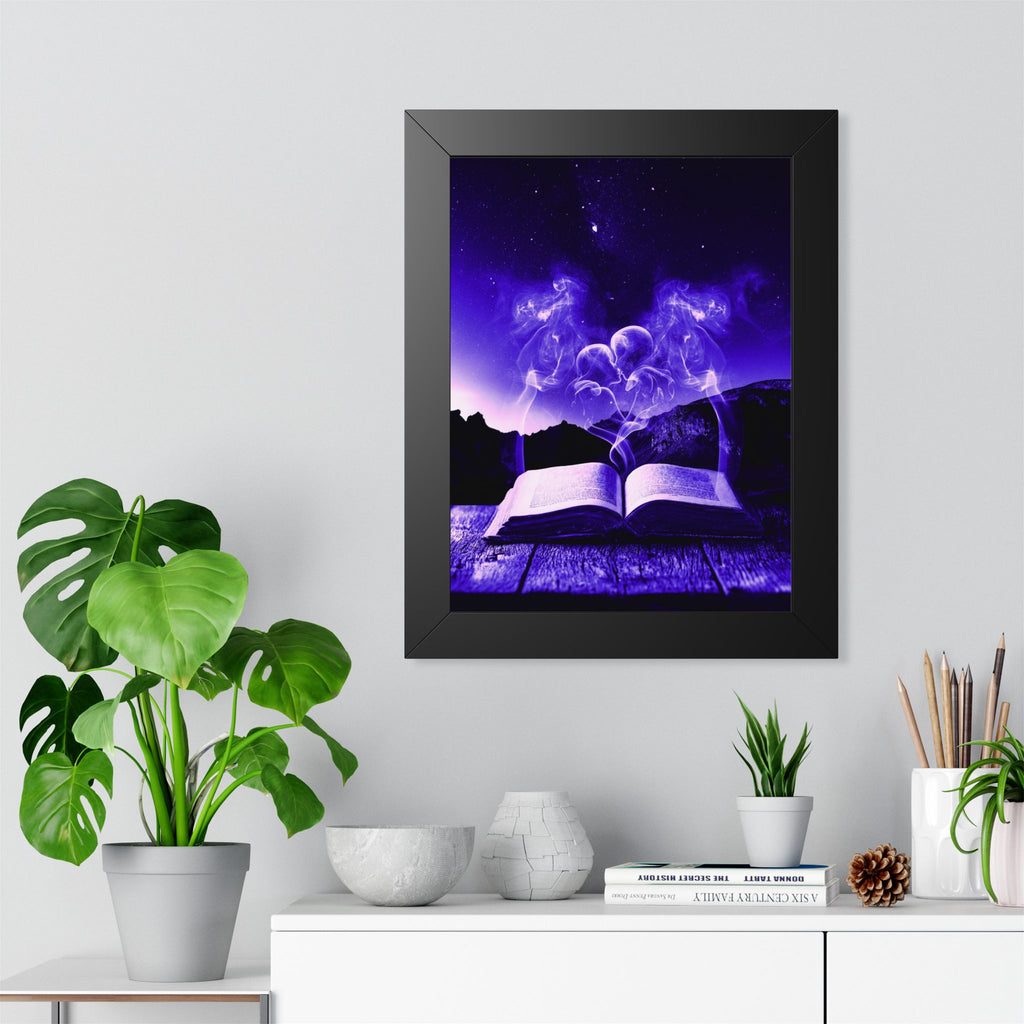 Magic Book Love Spell Framed Poster - Witchy Fantasy Wall Art