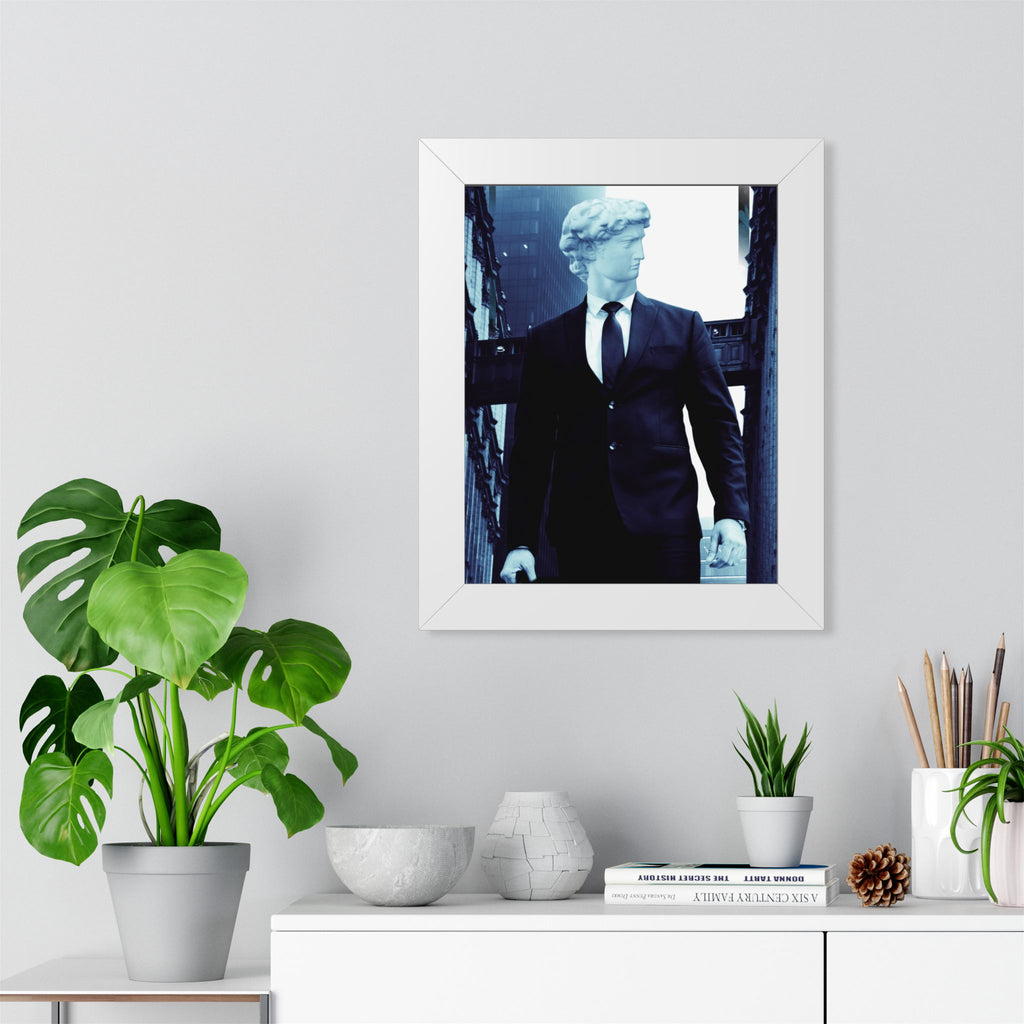 Statue Man Framed Vertical Poster | Premium Matte Art for Home or Office | Perfect Gift for Art Lovers | Modern Design