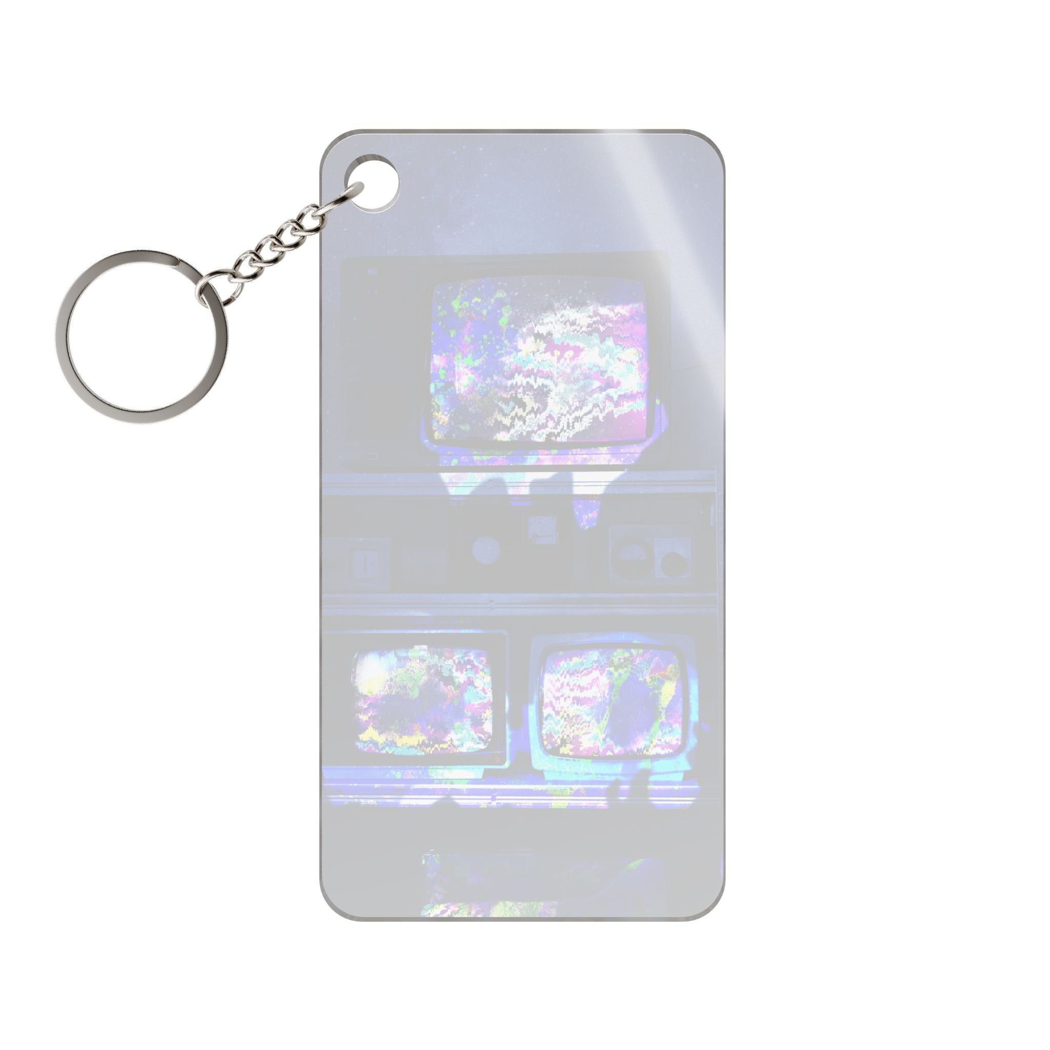 Digital Escape Keychain - Abstract Tech Acrylic Charm