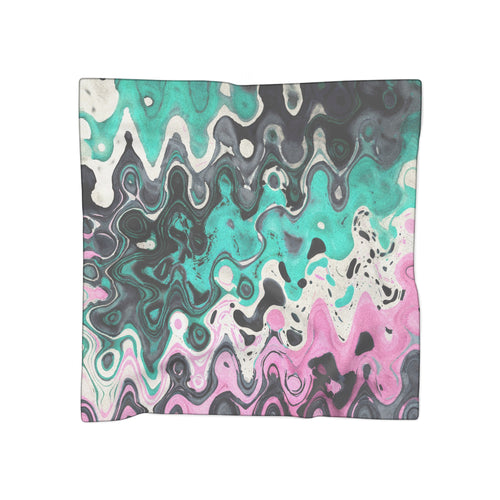 Mint Drip Scarf - Psychedelic Abstract Art Shawl