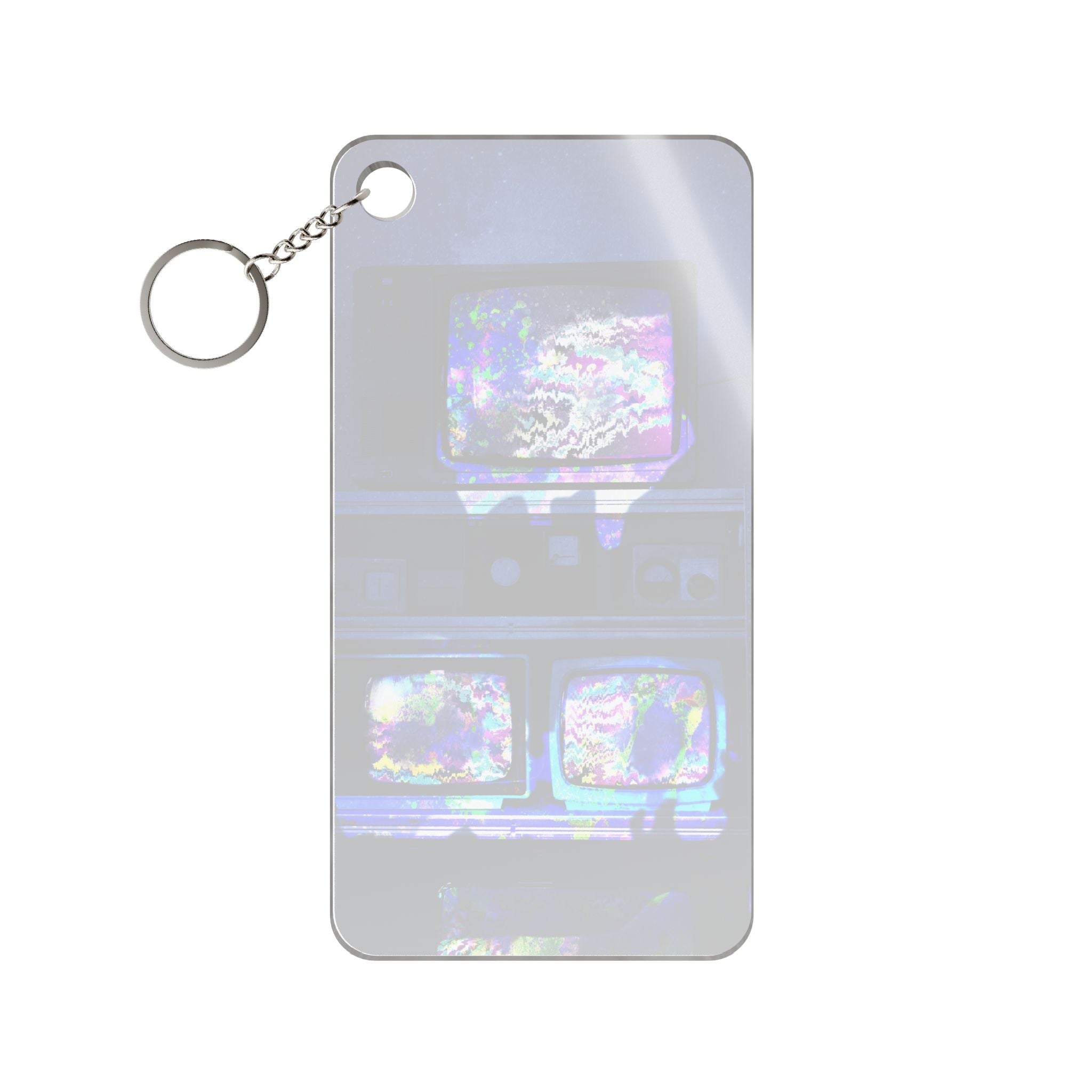 Digital Escape Keychain - Abstract Tech Acrylic Charm