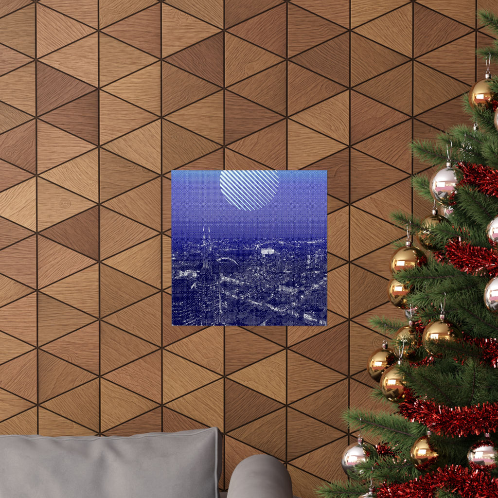 Nashville Skyline Poster - Aerial Sunset Cityscape Art Print