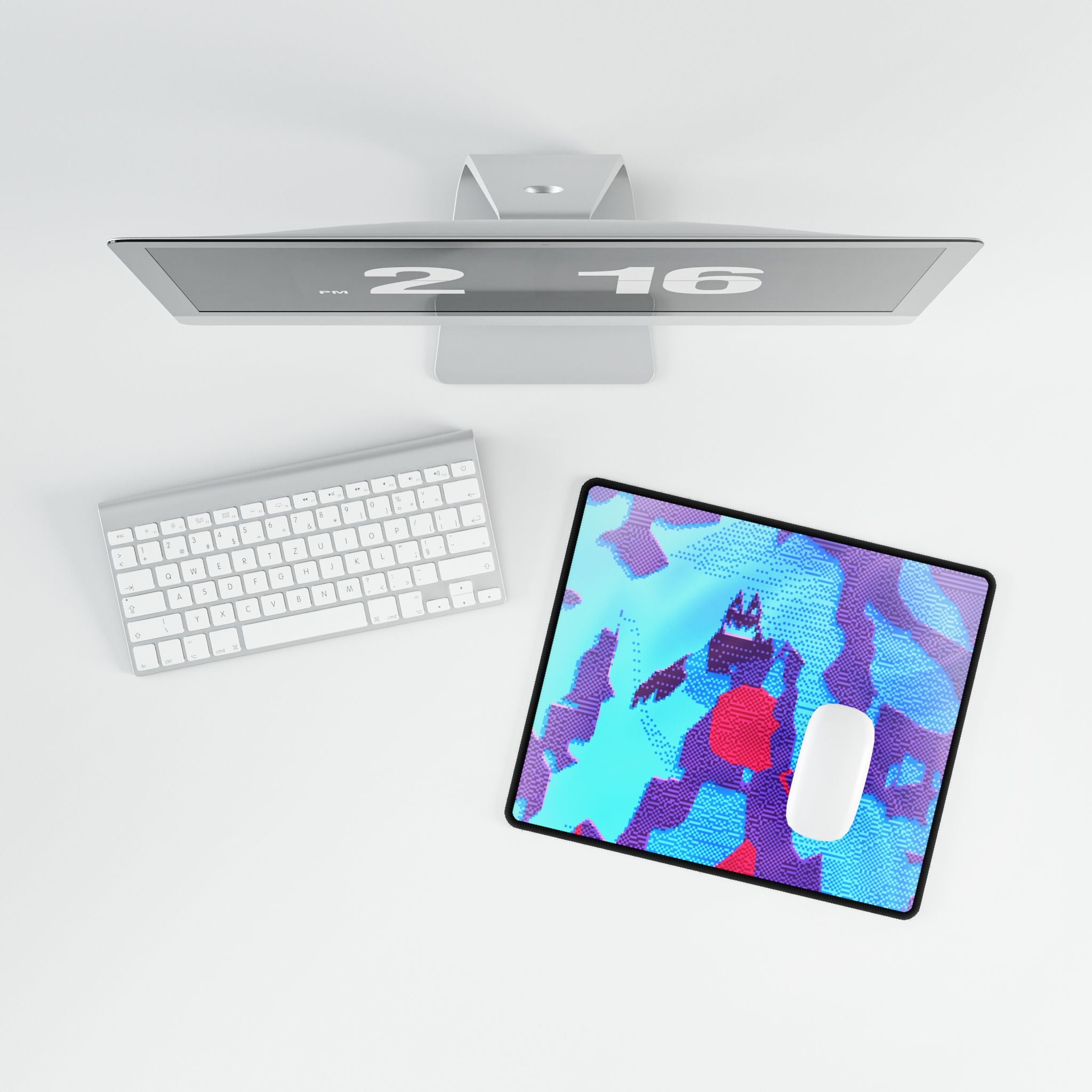Retro Ice Cave Desk Mat - Glacial Frozen World Mouse Pad