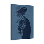 Grey Tabby Cat Canvas Wall Art - Cute Pet Portrait Decor