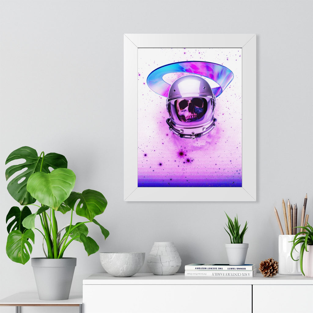 Astronaut Skeleton Skull Poster - Cosmic Space Skull Art