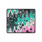 Mint Drip Desk Mat - Psychedelic Abstract Pattern Mouse Pad