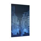 City Lights Nightscape Canvas Wall Art - Luminous Skyline Decor
