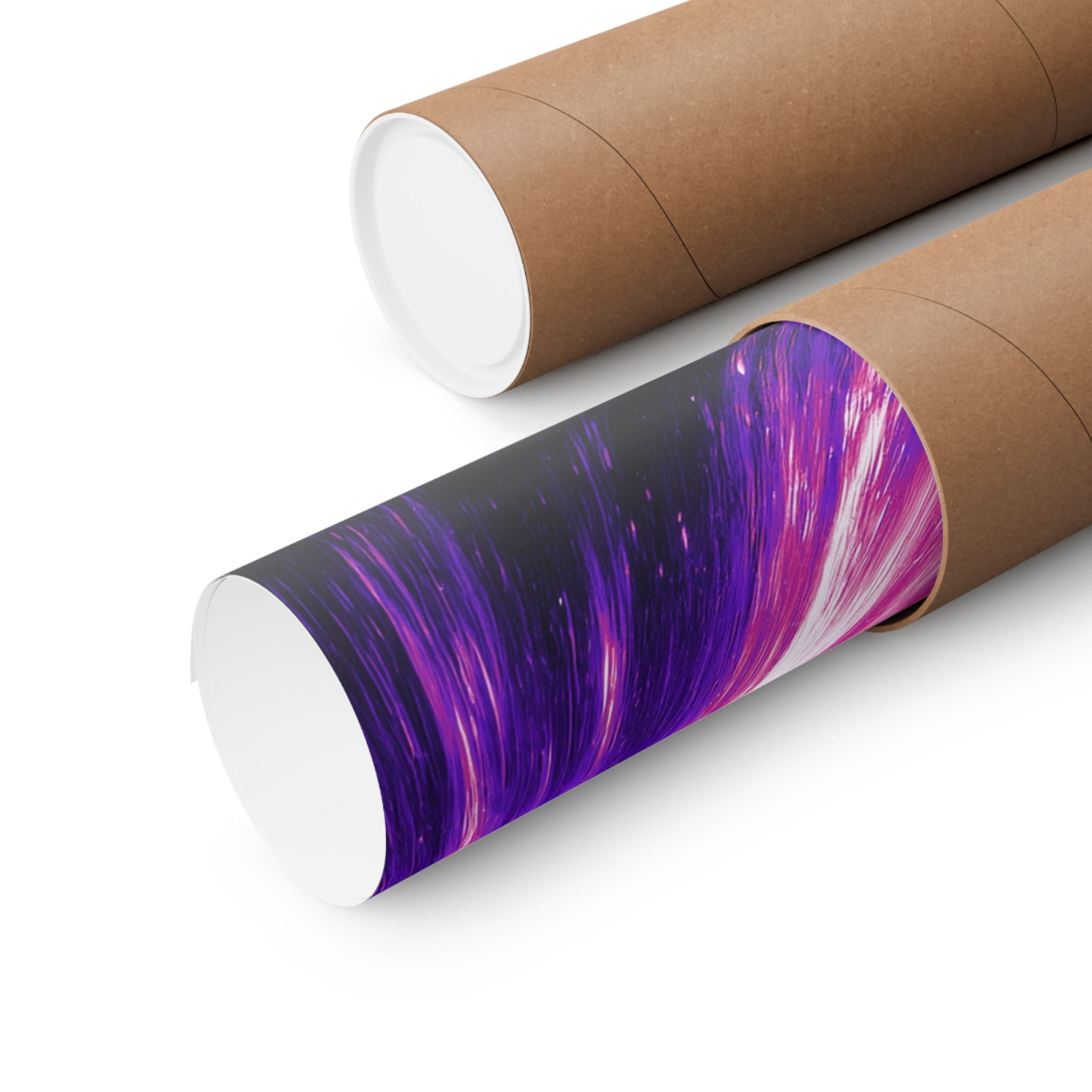 Purple Pink Wormhole Poster Print - Cosmic Vortex Art