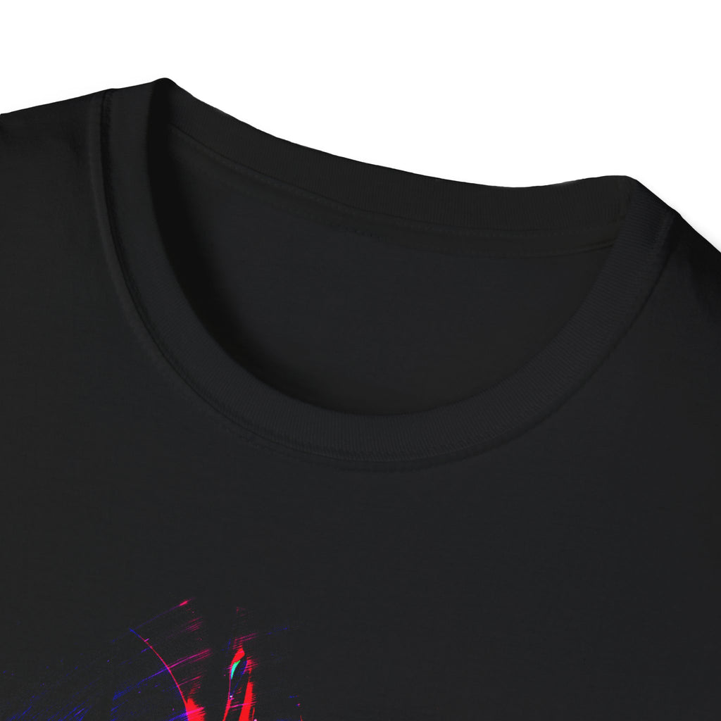 Trippy Pink and Blue Fractal Geometric Psychedelic Tee