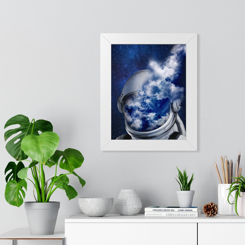 Astronaut in the Clouds Framed Poster - Dreamy Space Wall Art