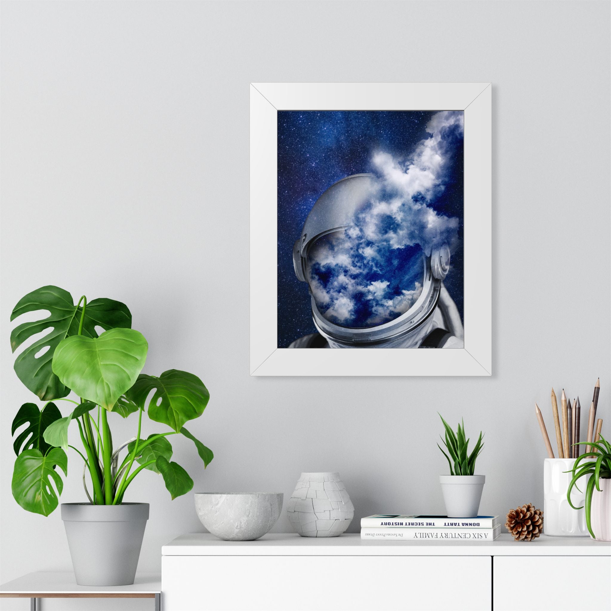 Astronaut in the Clouds Framed Poster - Dreamy Space Wall Art