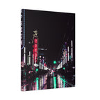 Cyberpunk Slick Street Canvas Wall Art - Neon Alley Decor