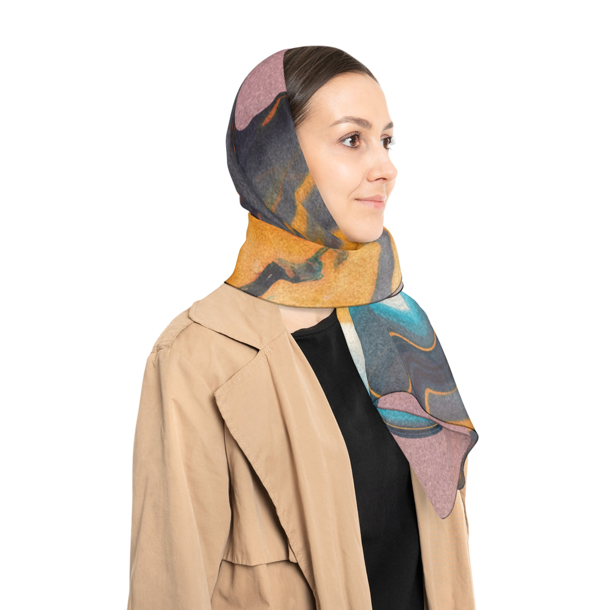 Ice And Fire Scarf - Fiery Icy Landscape Shawl