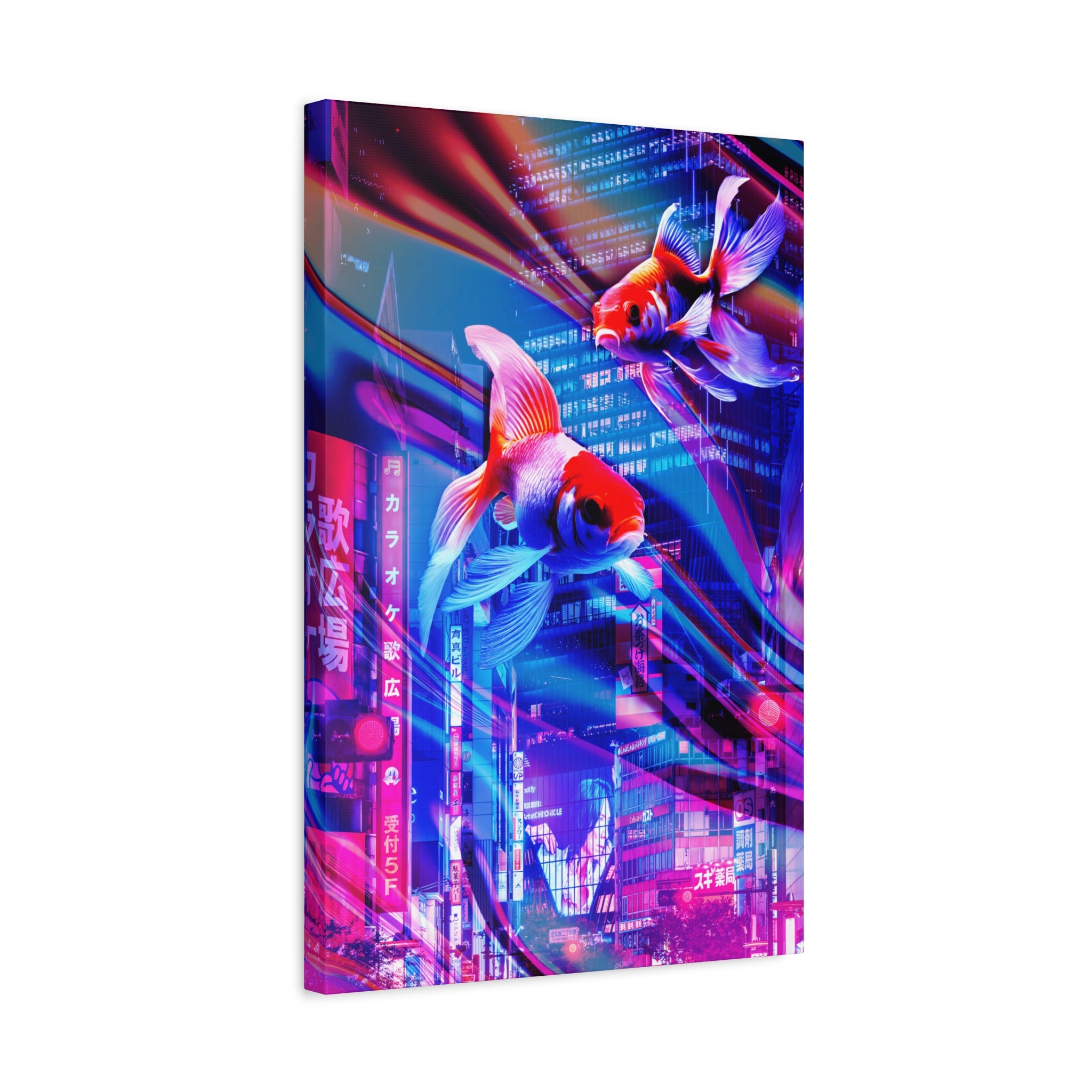 Japanese Punk FX.2 Koi Fish Canvas Art - Special Edition Zen Garden Decor