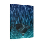 Cyber Wave Escape Canvas Art - Futuristic Neon Synthwave Decor