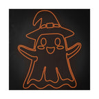 Cute Ghost Halloween Poster Print - Friendly Spooky Art