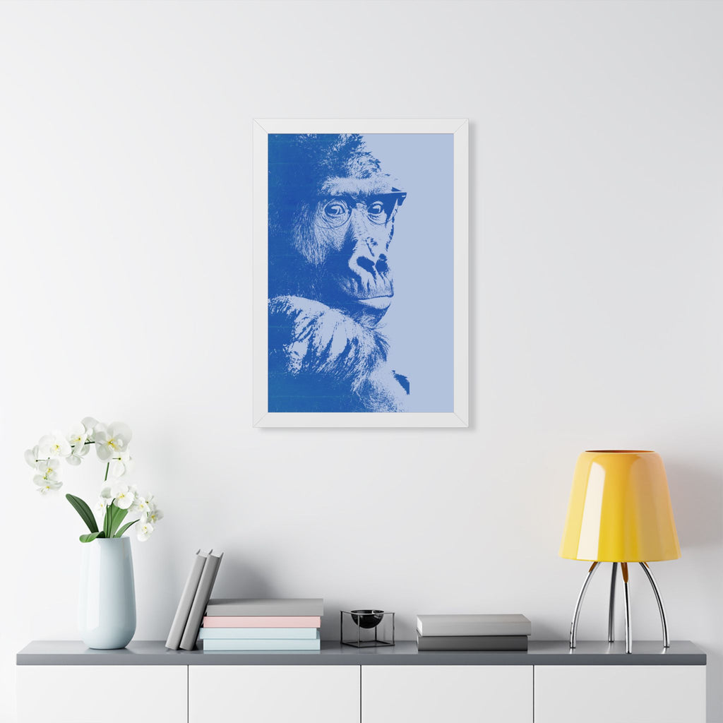 Educated Gorilla Framed Poster - Abstract Primate Wall Art