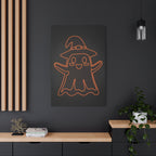 Cute Ghost Canvas Wall Art - Halloween Kids Room Decor
