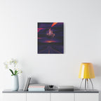 Abandoned City Canvas Wall Art - Sci-Fi Desert Ruins Decor