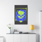 Skull of Mental Fire Canvas Wall Art - Psychedelic Gothic Decor