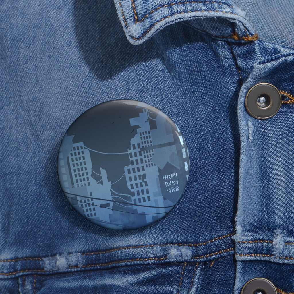 Vibrant City Lights Nightscape Art Pin