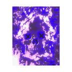 Vaporwaave Neon Skull Matte Poster Print