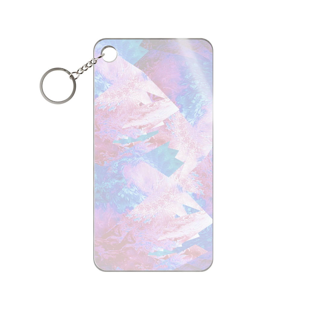 Trippy Pink and Blue Fractal Acrylic Charm Keychain