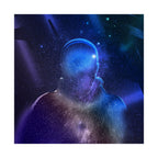 Figure in Space Poster - Cosmic Silhouette Art Print